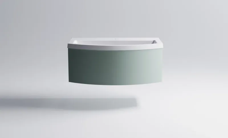 Тумба с раковиной Astra-Form Венеция 2.0 3100003ncss3005-b80g+04010022 80 см зелёный матовый