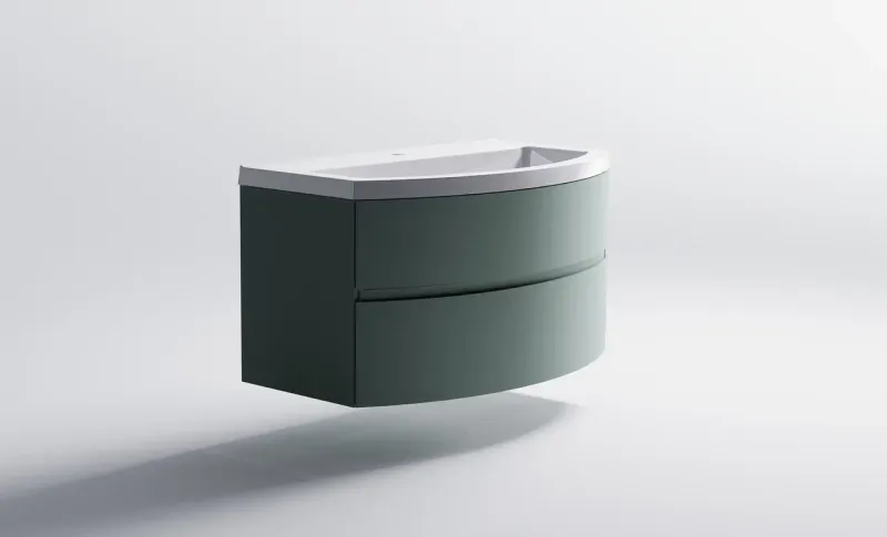 Тумба с раковиной Astra-Form Венеция 2.0 03100002ncss3005-b80g+04010019 100 см зелёный матовый