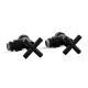 Вентили запорные Energy SMT8200SCH0405/2BLACK угловые ручка крест черный матовый