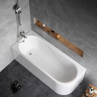 Ванна акриловая Am.Pm X-Joy W94A-170L70W-ARP 170x70 см левосторонняя с каркасом и панелью белый