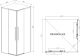 Душевой уголок Vincea Slim-N VSS-4SN900CLB 90x90, профиль черный