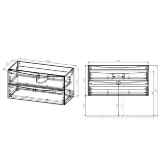Тумба под раковину Vincea Mia VMC-2MC100BT 100 см