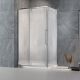 Душевой уголок Veconi Rovigo RV-034R, 1000х700х1950, хром, стекло дождь