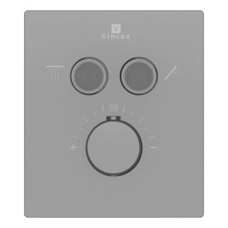 Встраиваемый смеситель для душа Vincea VSCV-321T-MGM двухфункциональный, термостатический, вороненая сталь