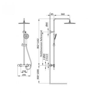 Душевая система Vincea Esse VSFS-1E0TCH термостатическая хром