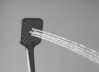 Душевая стойка Vincea Next VSFS-1N1TGM термостатическая, вороненая сталь