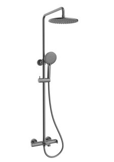 Душевая стойка Vincea Rondo VSFS-1R1GM, вороненая сталь