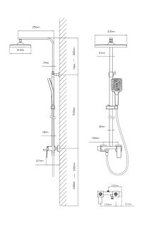 Душевая стойка Vincea Dice VSFS-4C12CH, хром