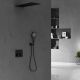 Душевой комплект Vincea Futura VSFW-401TMB с термостатом трехрежимный чёрный