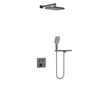Душевой комплект Vincea VSFW-4211RGM встраиваемый, двухрежимный, вороненая сталь