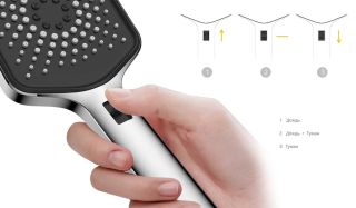 Душевой комплект Vincea Inspire VSFW-421I4GM встраиваемый, двухрежимный, вороненая сталь