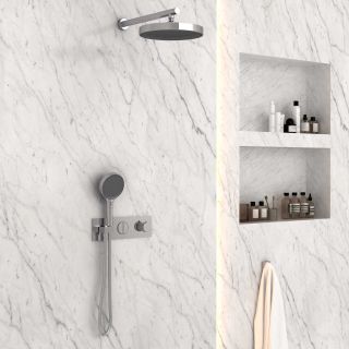 Душевой комплект Vincea VSFW-422TI2CH встраиваемый, двухрежимный, термостатический, хром