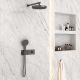 Душевой комплект Vincea VSFW-422TI2GM встраиваемый, двухрежимный, термостатический, вороненая сталь