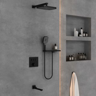 Душевой комплект Vincea VSFW-4311RMB встраиваемый, двухрежимный, черный