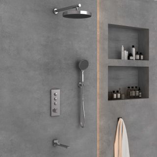 Душевой комплект Vincea VSFW-433TI2CH встраиваемый, термостатический, трехрежимный, хром