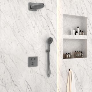 Душевой комплект Vincea VSFW-4I211GM встраиваемый, двухрежимный, вороненая сталь