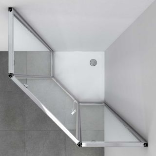 Душевой уголок Vincea Penta VSP-3P100CLGM, 1000*1000, вороненая сталь, стекло прозрачное