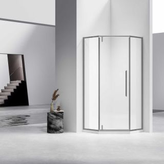 Душевой уголок Vincea Slim-N VSP-4SN100CLGM, 1000*1000, вороненая сталь, стекло прозрачное