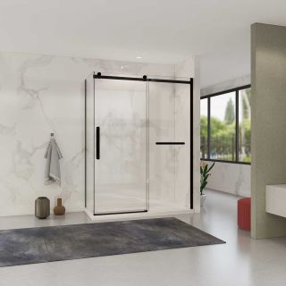 Душевой уголок Vincea Como Soft VSR-1CS1015CLB, 1500*1000, черный, стекло прозрачное