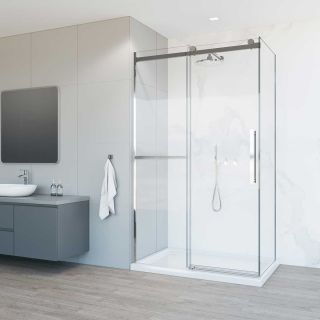 Душевой уголок Vincea Como Soft VSR-1CS9013CL, 1300*900, хром, стекло прозрачное