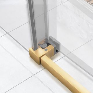 Душевой уголок Vincea Slim Soft VSR-1SS1012CLG, 1200*1000, брашированное золото, стекло прозрачное