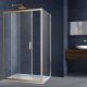Душевой уголок Vincea Alpha VSR-3AL8014CLG, 1400*800, брашированное золото, стекло прозрачное