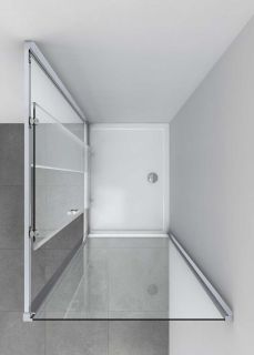 Душевой уголок Vincea Alpha VSR-3AL8014CLGM, 1400*800, вороненая сталь, стекло прозрачное