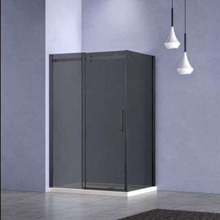 Душевой уголок Vincea Como-N VSR-4CN9016CGB, 1600*900, черный, стекло тонированноеVSR-4CN9016CGB