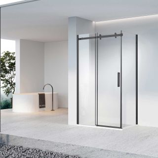 Душевой уголок Vincea Como-N VSR-4CN9014CLB, 1400*900, черный, стекло прозрачное