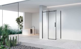 Душевой уголок Vincea Como-N VSR-4CN9016CLB, 1600*900, черный, стекло прозрачное