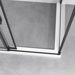 Душевой уголок Vincea Slim-N VSR-4SN8013CLB, 1300*800, черный, стекло прозрачное