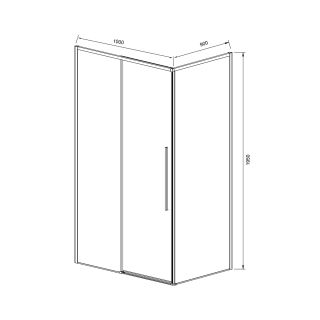 Душевой уголок Vincea Slim-N VSR-4SN9010CL, 1000*900, хром, стекло прозрачное