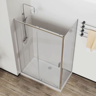 Душевой уголок Vincea City VSR-5CT9011CL, 1100*900, хром, стекло прозрачное