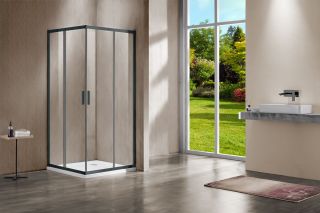 Душевой уголок Vincea Garda VSS-1G1111CLGM, 1100*1100, вороненая сталь, стекло прозрачное