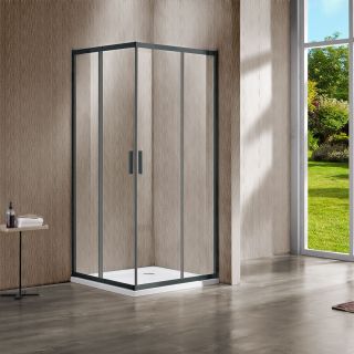 Душевой уголок Vincea Garda VSS-1G900CLGM, 900*900, вороненая сталь, стекло прозрачное