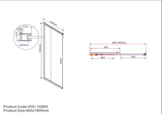Душевой уголок Vincea Garda VSS-1G9012CLBN, 1200*900, брашированный никель, стекло прозрачное