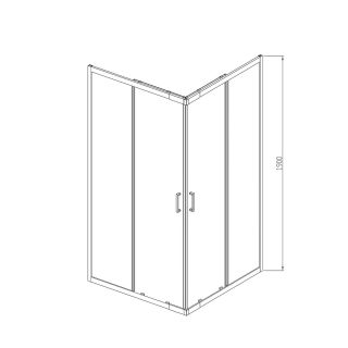Душевой уголок Vincea Rapid VSS-3R90/10CL 90/100x90/100 см