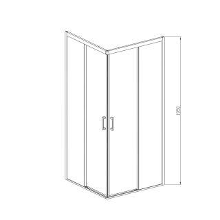 Душевой уголок Vincea Soft VSS-3SO900CLGM, 900*900, вороненая сталь, стекло прозрачное