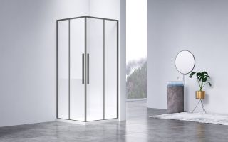 Душевой уголок Vincea Slim-N VSS-4SN900CLGM, 900*900, вороненая сталь, стекло прозрачное