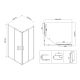Душевой уголок Vincea City 100x 80 см VSS-5CT8010CLB
