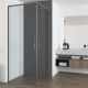 Душевой уголок Vincea Ultima VSS-7UL8090CLGM, 800*900, вороненая сталь, стекло прозрачное