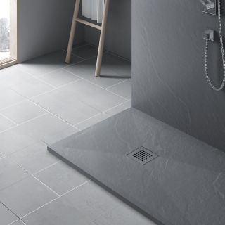 Поддон из камня Vincea VST-4SR8011G, 1100*800, серый