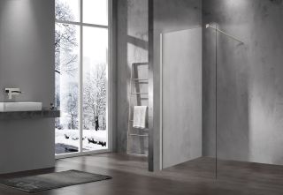 Душевая перегородка Vincea Walk-In VSW-1H100CLBN, 1000*2000, брашированный никель, стекло прозрачное