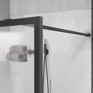 Душевая перегородка Vincea Walk-In HP Art VSW-1HP900FLGM, 900*2000, вороненая сталь, стекло рифленое