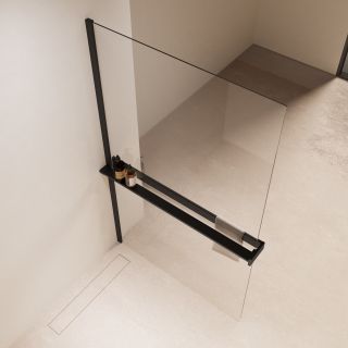 Душевая перегородка Vincea Walk-In VSW-1HR120CLB, 1200*2000, черный, стекло прозрачное