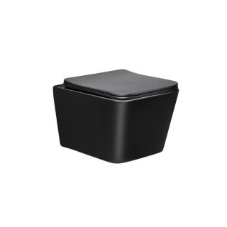 Унитаз подвесной Vincea Q-Line VT1-12MB черный безободковый ультратонкое soft-close сиденье