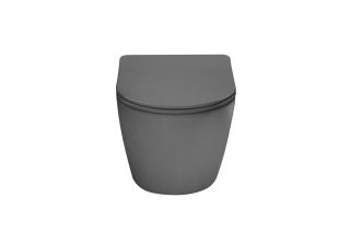 Унитаз подвесной Vincea Globo VT1-14TMA Tornado, цвет антрацит матовый, ультратонкое soft-close сиденье