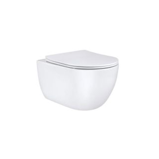 Унитаз подвесной Vincea Evo VT1-34 безободковый белый ультратонкое soft-close сиденье