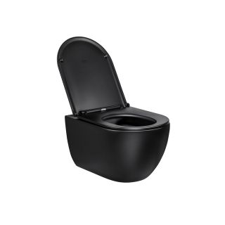 Унитаз подвесной Vincea Evo VT1-34MB безободковый черный ультратонкое soft-close сиденье