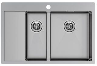 Мойка кухонная Paulmark Kroner PM227851-BSR правая брашированная нержавеющая сталь